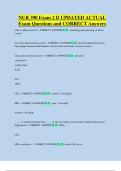 NUR 390 Exam 2 D UPDATED ACTUAL   Exam Questions and CORRECT Answers