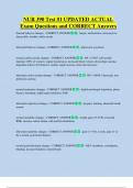 NUR 390 Test &num;1 UPDATED ACTUAL   Exam Questions and CORRECT Answers