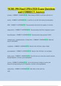 NURS 390 Final UPDATED Exam Questions  and CORRECT Answers 