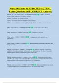 Nurs 390 Exam &num;1 UPDATED ACTUAL  Exam Questions and CORRECT Answers