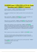 NUR390 Exam 1 UPDATED ACTUAL Exam  Questions and CORRECT Answers 