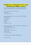 NUR390 Exam 2 UPDATED ACTUAL Exam  Questions and CORRECT Answers