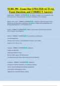 NURS 390   Bundled Exam Questions WITH  CORRECT Answers