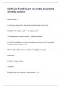 ECN 104 Final Exam correctly answered already passed