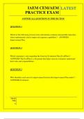  IAEM CEM&sol;AEM PRACTICE EXAM QUESTIONS AND ANSWERS 2025