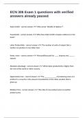 ECN 306 Exam 1 questions with verified answers already passed
