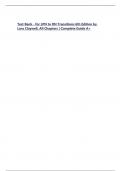 Test Bank - for LPN to RN Transitions 6th Edition by Lora Claywell&comma; All Chapters &vert; Complete Guide A&plus;