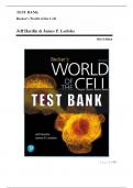 Test Bank For Becker's World of the Cell, 10th Edition by Hardin Chapter 1-26 || All Chapters Updated 2025/2026! RATED A+