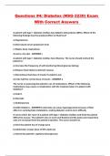 Questions &num;4&colon; Diabetes &lpar;NSG-3230&rpar; Exam With Correct Answers 