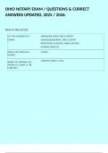 OHIO NOTARY EXAM &sol; QUESTIONS & CORRECT ANSWERS UPDATED&comma; 2025 &sol; 2026&period;