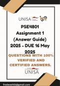 PSE4801 Assignment 1 &lpar;Answer Guide&rpar; 2025 - DUE 16 May 2025