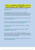 CSWA  Bundled Exam Questions WITH  CORRECT Answers