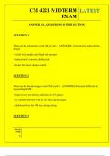  CM 4221 MIDTERM EXAM QUESTIONS AND ANSWERS 2025