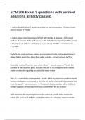 ECN 306 Exam 2 questions with verified solutions already passed