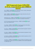 NIST Framework Exam 4 UPDATED  ACTUAL  Exam Questions and CORRECT  Answers 