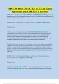 NIST SP 800's UPDATED ACTUAL Exam  Questions and CORRECT Answers