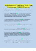 NIST SP 800-53 UPDATED ACTUAL Exam  Questions and CORRECT Answers 
