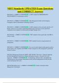 NIST Standards UPDATED Exam Questions  and CORRECT Answers 