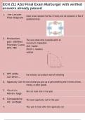 ECN 211 ASU Final Exam Marburger with verified answers already passed