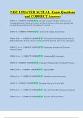 NIST  Bundled Exam Questions WITH  CORRECT Answers