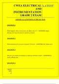 CWEA ELECTRICAL AND INSTRUMENTATION GRADE 2 EXAM QUESTIONS AND ANSWERS 2025