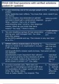 PHHA 430 final questions with verified solutions graded A&plus; updated