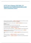 UPTP Test 4 Newest 2025 With 114  Questions and Verified Explanations With  100&percnt; Guarantee Pass&excl;&excl;&excl; 