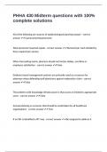 PHHA 430 Midterm questions with 100&percnt; complete solutions