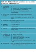 ECN 104 - Midterm Exam questions and answers graded A&plus; already passed