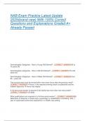 NAB Exam Practice Latest Update  2025&lpar;brand new&rpar; With 100&percnt; Correct  Questions and Explanations Graded A&plus;  Already Passed 