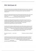 PSY 324 Exam &num;2 Complete Assignment Questions And Answers Already Passed&period;