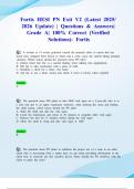 Fortis HESI PN Exit V2 &lpar;Latest 2025&sol; 2026 Update&rpar; &vert; Questions & Answers&vert; Grade A&vert; 100&percnt; Correct &lpar;Verified Solutions&rpar;- Fortis