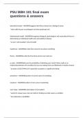PSU BBH 101 final exam questions & answers