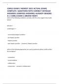 CSMLS EXAM 2 NEWEST 2025 ACTUAL EXAM&vert; COMPLETE  QUESTIONS WITH CORRECT DETAILED ANSWERS &lpar;VERIFIED ANSWERS&rpar; ALREADY GRADED A&plus;&vert; CSMLS EXAM 2 &vert;BRAND NEW&excl;&excl;