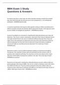 BBH Exam 1 Study Questions & Answers