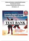 TEST BANK For Edelman and Kudzma's Canadian Health Promotion Throughout the Life Span&comma; 1st Edition by Dames&comma; Luctkar-Flude & Tyerman&comma; Verified Chapters 1 - 25&comma; Complete Newest Version