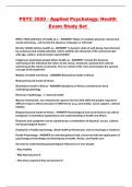 PSYC 3020 - Applied Psychology&colon; Health Exam Study Set 