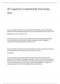 ATI Capstone Fundamentals Post-Study Quiz Questions & answers
