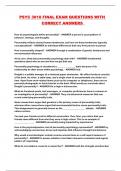 PSYC 3010 FINAL EXAM QUESTIONS WITH CORRECT ANSWERS 
