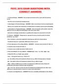 PSYC 3010 EXAM QUESTIONS WITH CORRECT ANSWERS 