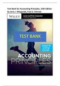 Test Bank for Accounting Principles&comma; 15th Edition by Jerry J&period; Weygandt&comma; Paul D&period; Kimmel&comma; Complete Guide&comma; Newest Revision&lpar;2025&rpar;&comma; Graded A&plus; 