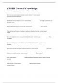 CPAER General Knowledge Real Exam Prep Questions And Correct Answers 100&percnt; Verified&period;
