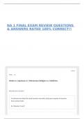 NA 1 FINAL EXAM REVIEW QUESTIONS & ANSWERS RATED 100&percnt; CORRECT&excl;&excl;