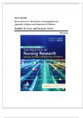 Test Bank for Burns and Grove&rsquo;s the Practice of Nursing Research 9th Edition by Gray&comma; Susan K&period; Grove &lpar;Latest 2025&sol;2026 Update&rpar; Questions and answers with Rationales 100&percnt; Correct&period;