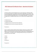 NCLE Advanced Certification Exam &ndash; Questions & Answers&period;