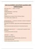 intro to prosthetics and orthotics questions with verified answers&period;