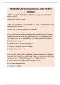 Prosthetics&sol;Orthotics questions with verified answers