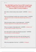 Taco Bell Shift Lead Test Newest 2025 Actual Exam&vert;  Complete 110 Real Exam Questions and Verified  Answers &lpar;100&percnt; Correct&rpar; Graded A&plus;