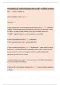 Prosthetics & Orthotics Questions with verified answers