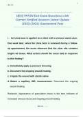 HESI 799 RN Exit Exam Questions with Correct Verified Answers Latest Update &lpar;2025&sol;2026&rpar; Guaranteed Pass